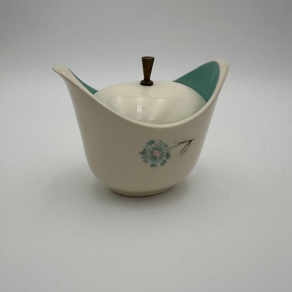 Vintage Sugar Bowl & Lid by Taylor Smith Taylor Boutonniere Pattern Mid century - Picture 1 of 7
